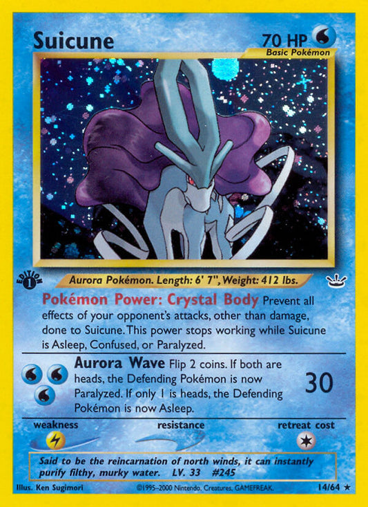 Suicune | Neo Revelation | Neo | 14/64 | New Mint | Rare Holo