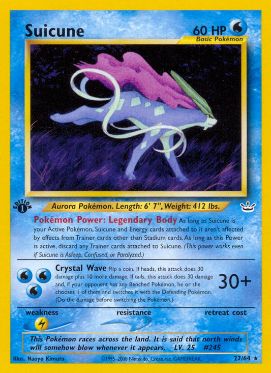 Suicune | Neo Revelation | Neo | 27/64 | New Mint | Rare
