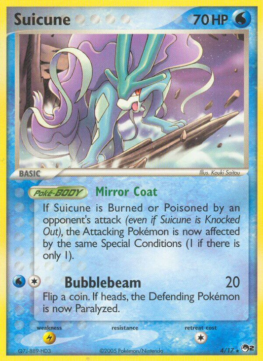 Suicune | POP Series 2 | EX | 4/17 | New Mint | Rare