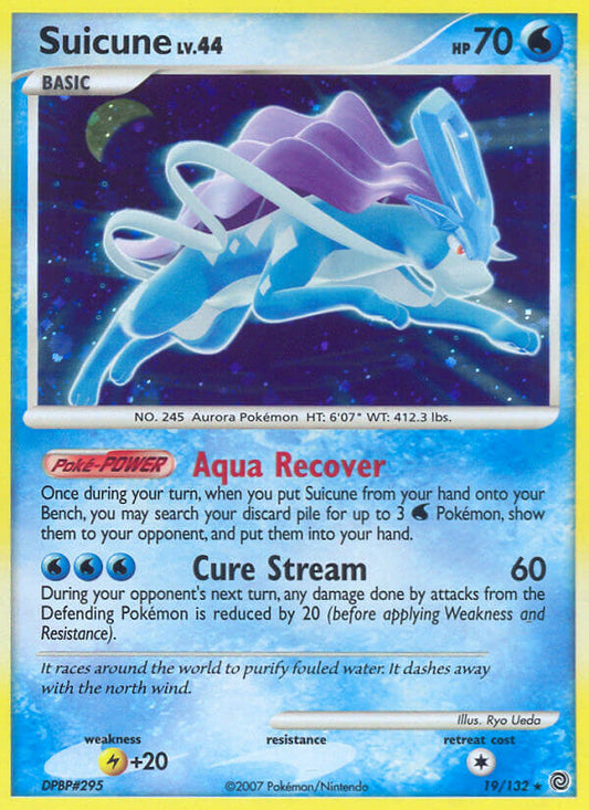 Suicune | Secret Wonders | Diamond & Pearl | 19/132 | New Mint | Rare Holo