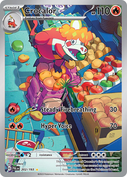 Crocalor | Paldea Evolved | Scarlet & Violet | 202/193 | New Mint | Illustration Rare