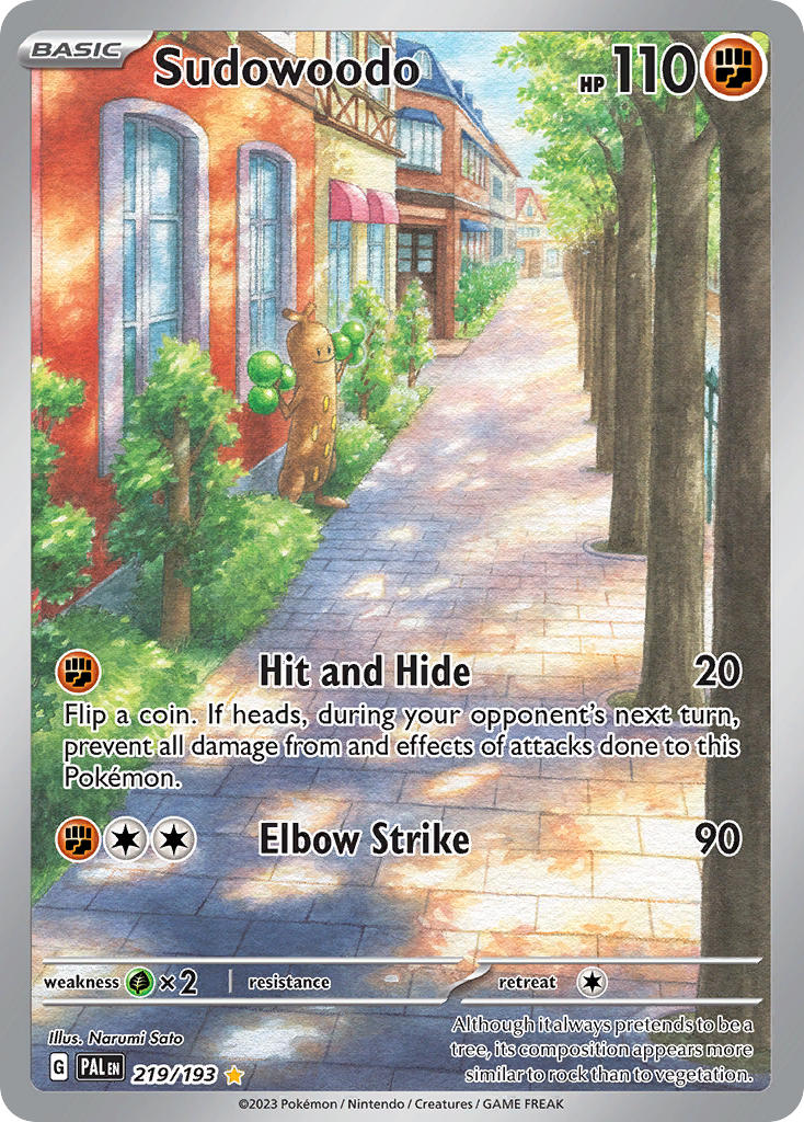 Sudowoodo | Paldea Evolved | Scarlet & Violet | 219/193 | New Mint | Illustration Rare