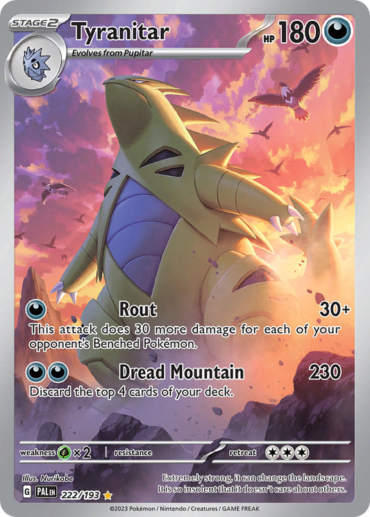 Tyranitar | Paldea Evolved | Scarlet & Violet | 222/193 | New Mint | Illustration Rare
