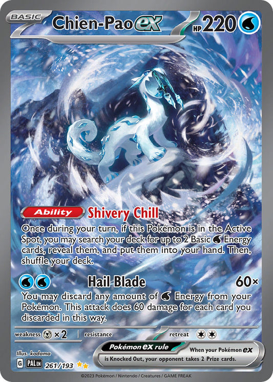 Chien-Pao ex | Paldea Evolved | Scarlet & Violet | 261/193 | New Mint | Special Illustration Rare