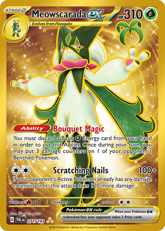 Meowscarada ex | Paldea Evolved | Scarlet & Violet | 271/193 | New Mint | Hyper Rare