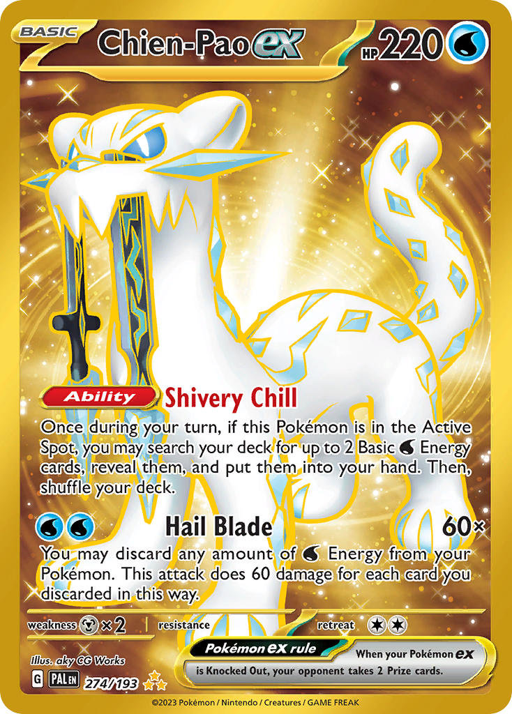 Chien-Pao ex | Paldea Evolved | Scarlet & Violet | 274/193 | New Mint | Hyper Rare