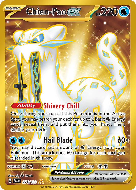 Chien-Pao ex | Paldea Evolved | Scarlet & Violet | 274/193 | New Mint | Hyper Rare