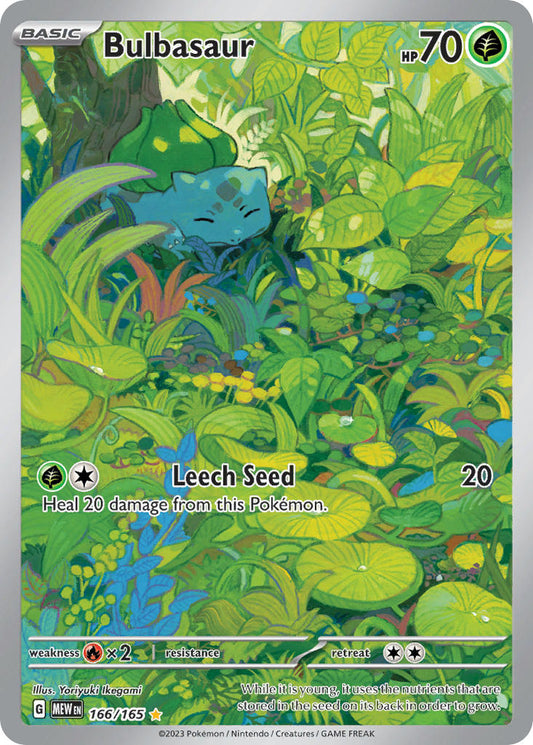 Bulbasaur | 151 | Scarlet & Violet | 166/165 | New Mint | Illustration Rare