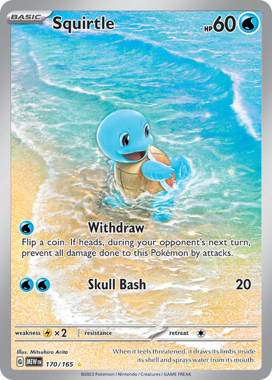 Squirtle | 151 | Scarlet & Violet | 170/165 | New Mint | Illustration Rare