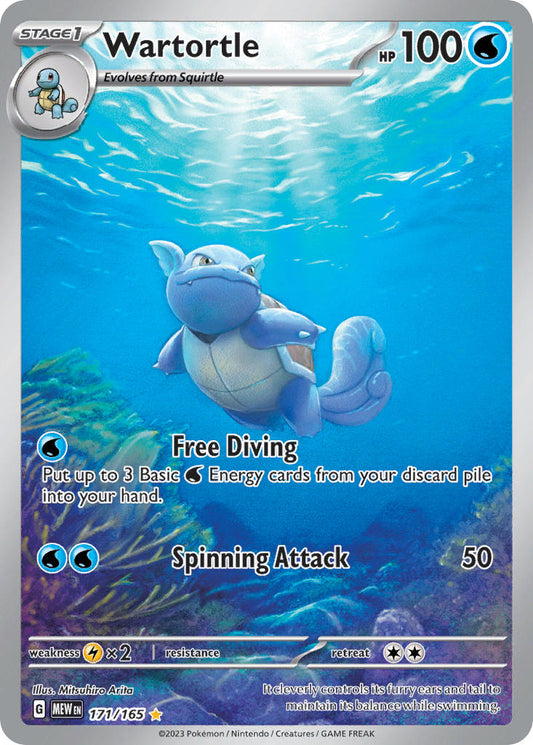 Wartortle | 151 | Scarlet & Violet | 171/165 | New Mint | Illustration Rare