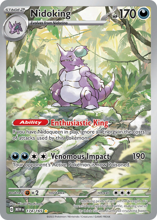 Nidoking | 151 | Scarlet & Violet | 174/165 | New Mint | Illustration Rare