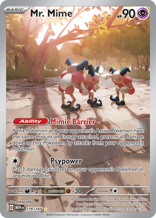 Mr. Mime | 151 | Scarlet & Violet | 179/165 | New Mint | Illustration Rare