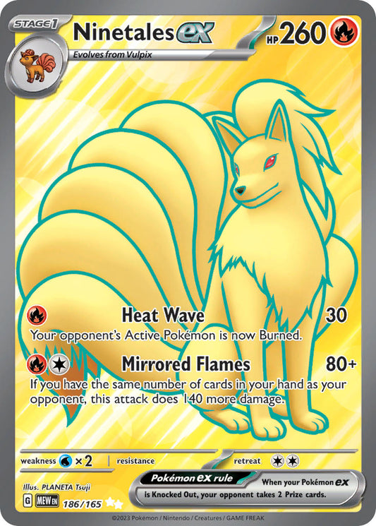 Ninetales ex | 151 | Scarlet & Violet | 186/165 | New Mint | Ultra Rare