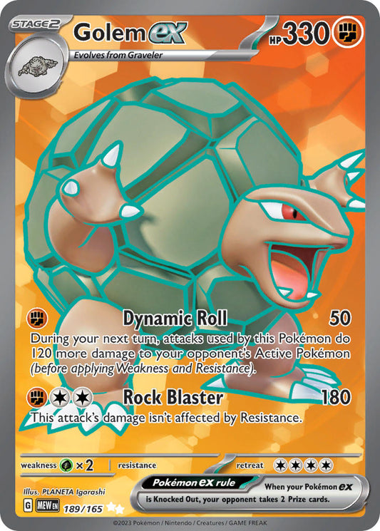 Golem ex | 151 | Scarlet & Violet | 189/165 | New Mint | Ultra Rare