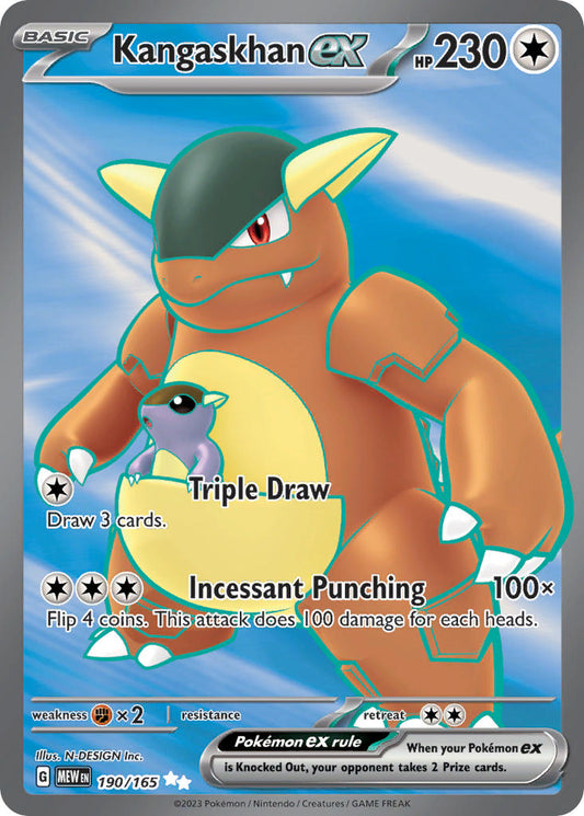 Kangaskhan ex | 151 | Scarlet & Violet | 190/165 | New Mint | Ultra Rare