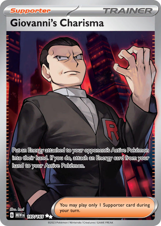 Giovanni’s Charisma | 151 | Scarlet & Violet | 197/165 | New Mint | Ultra Rare