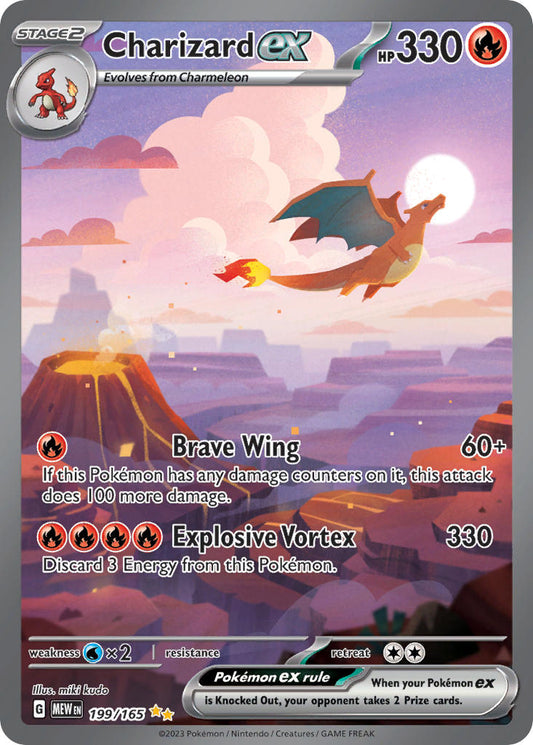 Charizard ex | 151 | Scarlet & Violet | 199/165 | New Mint | Special Illustration Rare