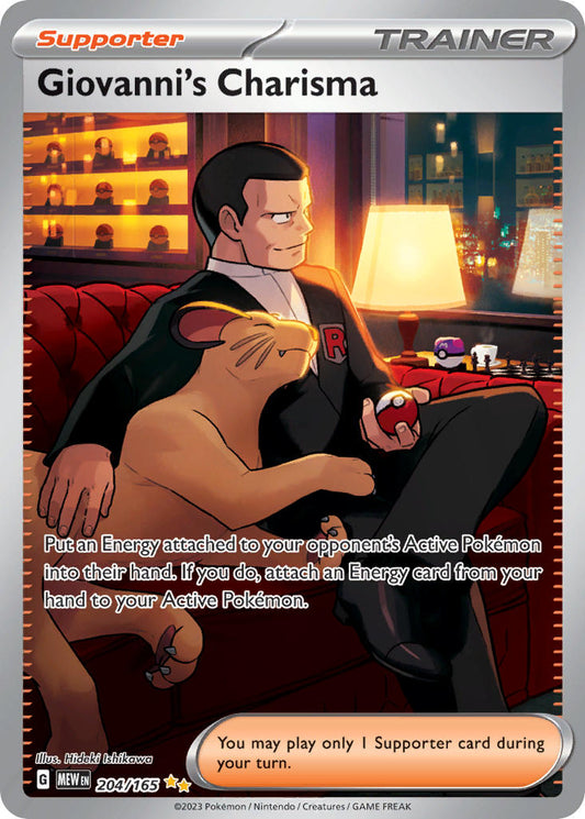 Giovanni’s Charisma | 151 | Scarlet & Violet | 204/165 | New Mint | Special Illustration Rare