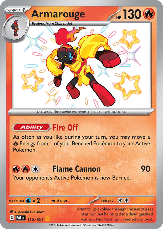 Armarouge | Paldean Fates | Scarlet & Violet | 115/91 | New Mint | Shiny Rare