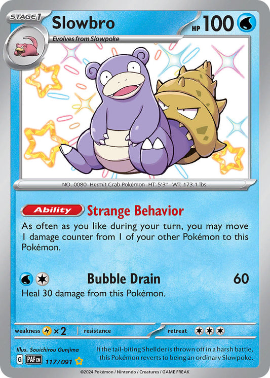 Slowbro | Paldean Fates | Scarlet & Violet | 117/91 | New Mint | Shiny Rare