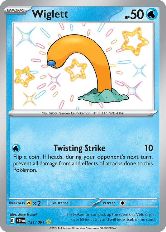 Wiglett | Paldean Fates | Scarlet & Violet | 121/91 | New Mint | Shiny Rare