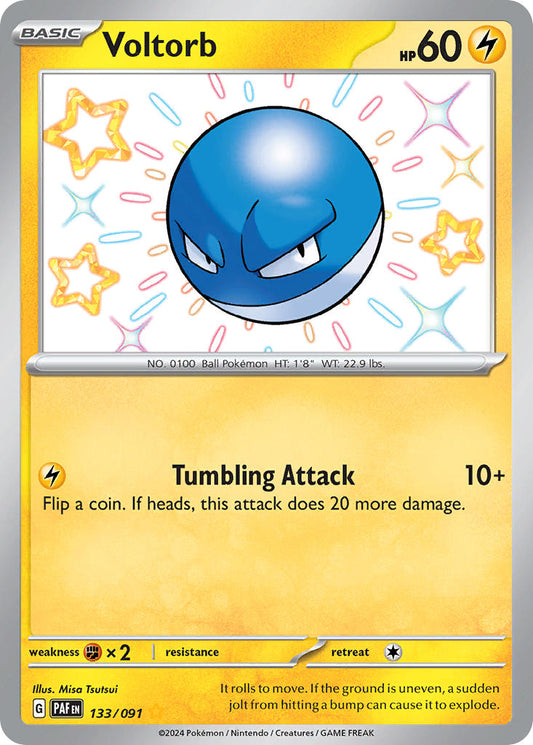 Voltorb | Paldean Fates | Scarlet & Violet | 133/91 | New Mint | Shiny Rare