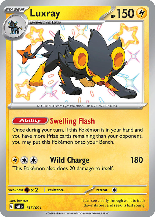 Luxray | Paldean Fates | Scarlet & Violet | 137/91 | New Mint | Shiny Rare