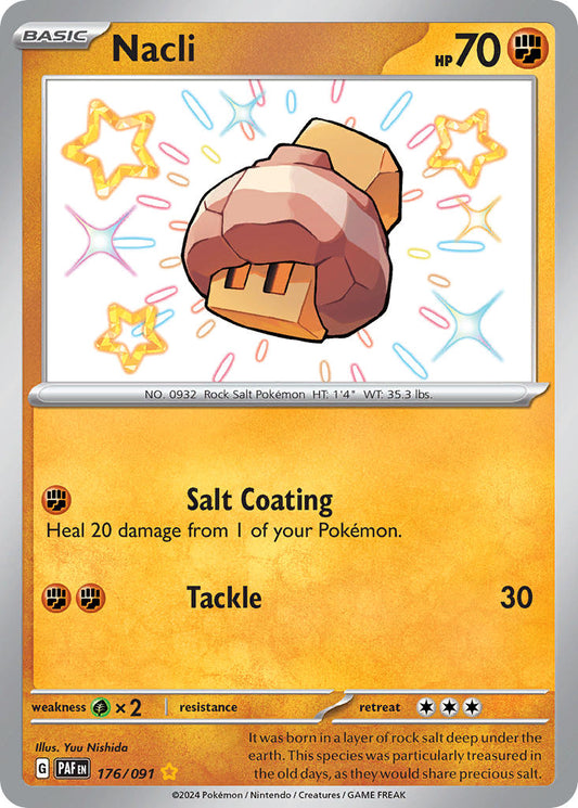 Nacli | Paldean Fates | Scarlet & Violet | 176/91 | New Mint | Shiny Rare