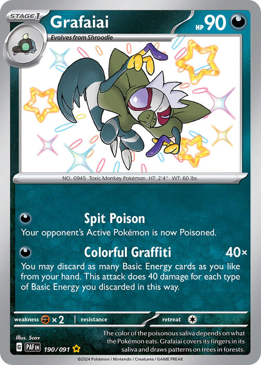 Grafaiai | Paldean Fates | Scarlet & Violet | 190/91 | New Mint | Shiny Rare