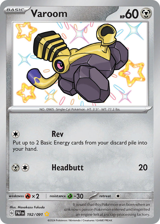 Varoom | Paldean Fates | Scarlet & Violet | 192/91 | New Mint | Shiny Rare