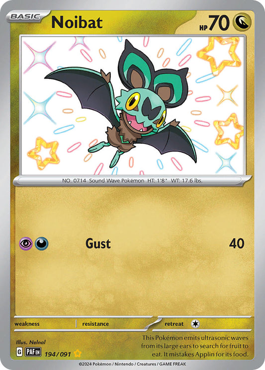 Noibat | Paldean Fates | Scarlet & Violet | 194/91 | New Mint | Shiny Rare