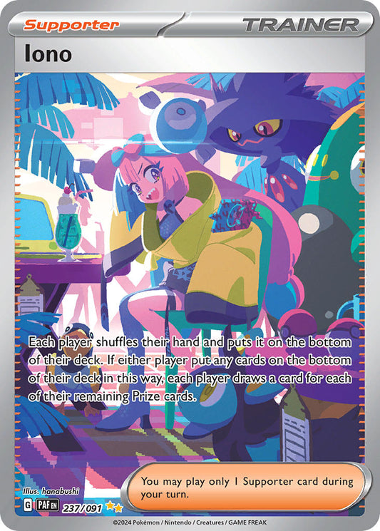 Iono | Paldean Fates | Scarlet & Violet | 237/91 | New Mint | Special Illustration Rare