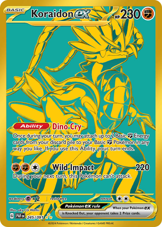 Koraidon ex | Paldean Fates | Scarlet & Violet | 245/91 | New Mint | Hyper Rare