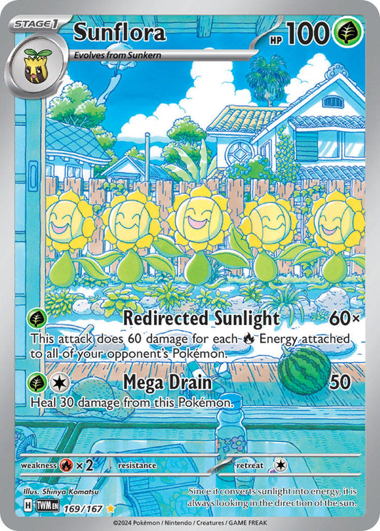 Sunflora | Twilight Masquerade | Scarlet & Violet | 169/167 | New Mint | Illustration Rare