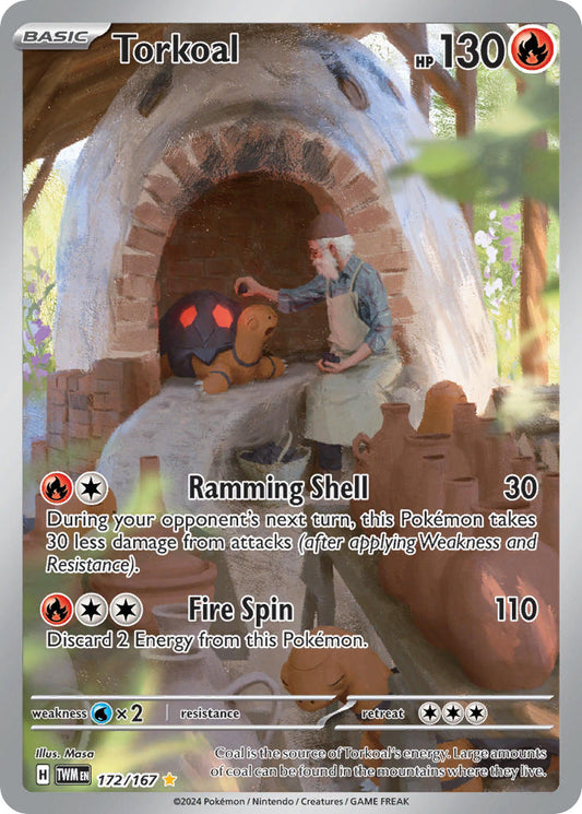 Torkoal | Twilight Masquerade | Scarlet & Violet | 172/167 | New Mint | Illustration Rare