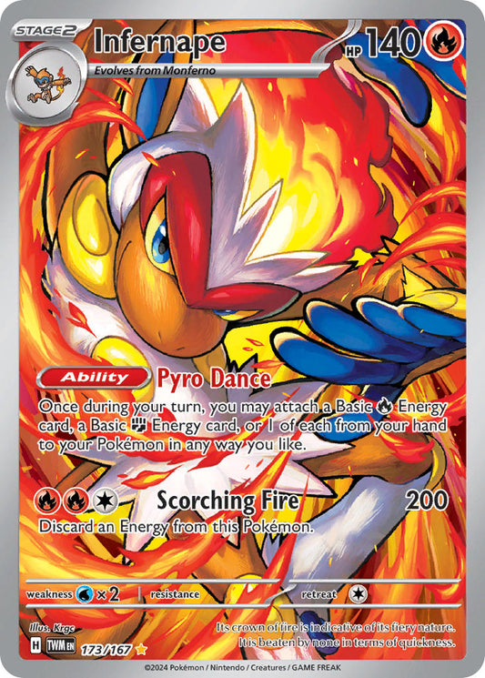 Infernape | Twilight Masquerade | Scarlet & Violet | 173/167 | New Mint | Illustration Rare