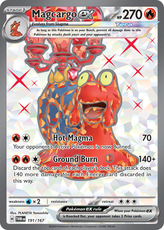Magcargo ex | Twilight Masquerade | Scarlet & Violet | 191/167 | New Mint | Ultra Rare
