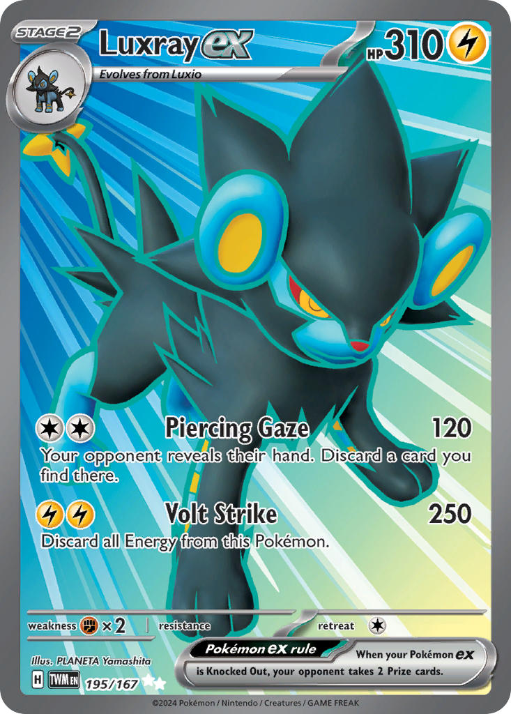 Luxray ex | Twilight Masquerade | Scarlet & Violet | 195/167 | New Mint | Ultra Rare