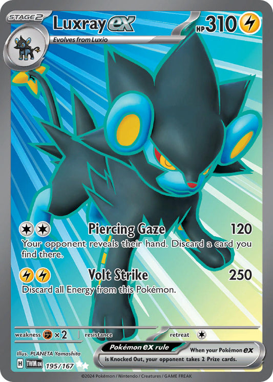 Luxray ex | Twilight Masquerade | Scarlet & Violet | 195/167 | New Mint | Ultra Rare