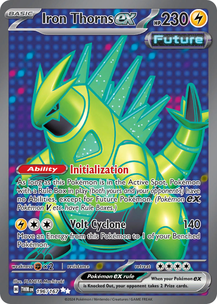 Iron Thorns ex | Twilight Masquerade | Scarlet & Violet | 196/167 | New Mint | Ultra Rare