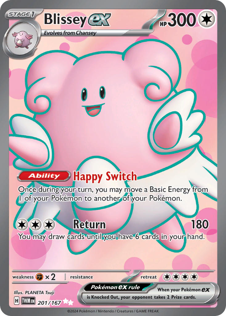 Blissey ex | Twilight Masquerade | Scarlet & Violet | 201/167 | New Mint | Ultra Rare