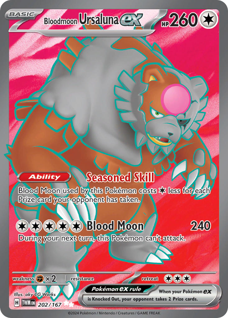 Bloodmoon Ursaluna ex | Twilight Masquerade | Scarlet & Violet | 202/167 | New Mint | Ultra Rare