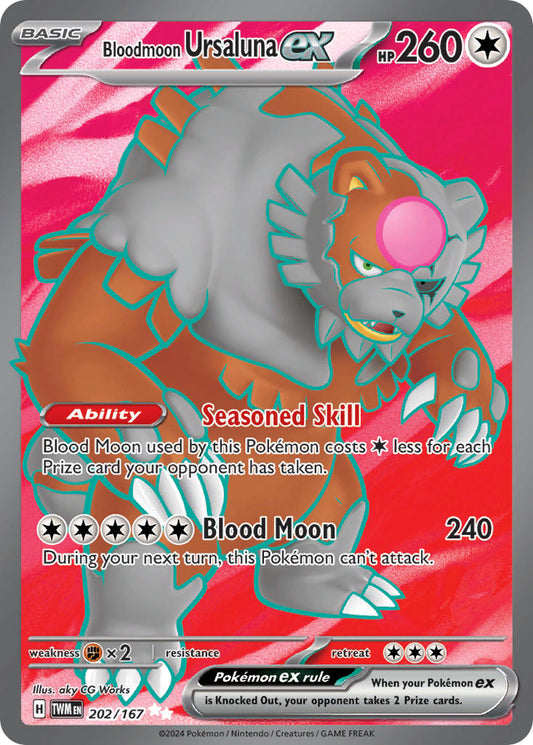 Bloodmoon Ursaluna ex | Twilight Masquerade | Scarlet & Violet | 202/167 | New Mint | Ultra Rare