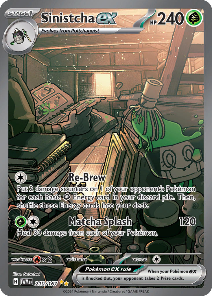 Sinistcha ex | Twilight Masquerade | Scarlet & Violet | 210/167 | New Mint | Special Illustration Rare