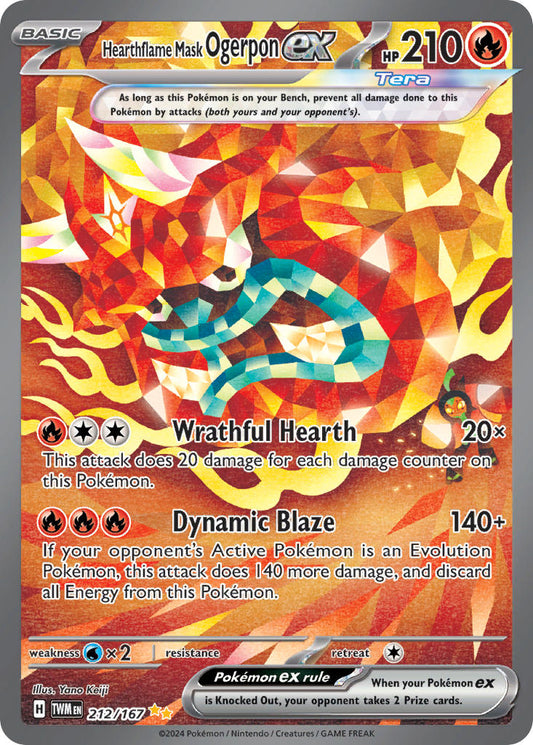 Hearthflame Mask Ogerpon ex | Twilight Masquerade | Scarlet & Violet | 212/167 | New Mint | Special Illustration Rare