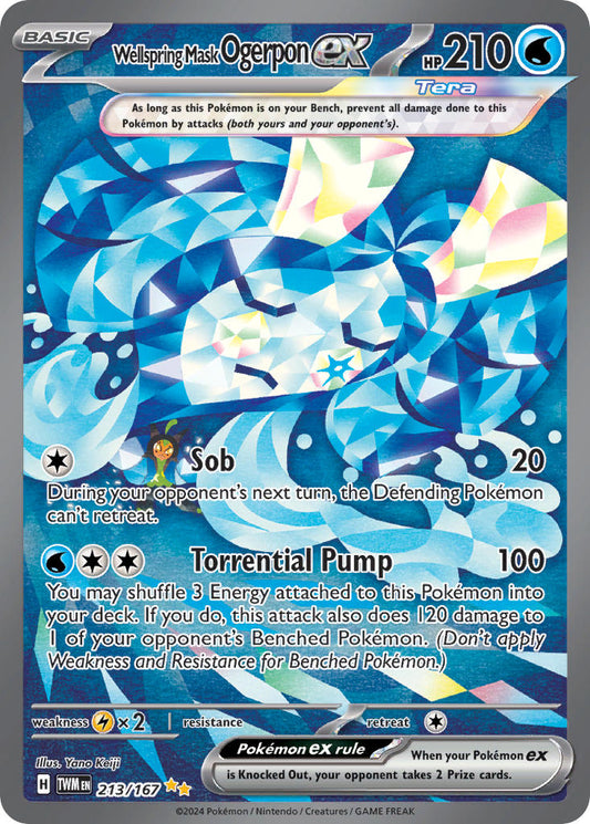 Wellspring Mask Ogerpon ex | Twilight Masquerade | Scarlet & Violet | 213/167 | New Mint | Special Illustration Rare