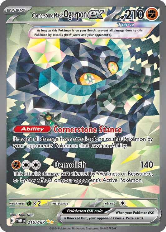 Cornerstone Mask Ogerpon ex | Twilight Masquerade | Scarlet & Violet | 215/167 | New Mint | Special Illustration Rare