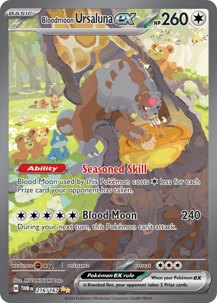 Bloodmoon Ursaluna ex | Twilight Masquerade | Scarlet & Violet | 216/167 | New Mint | Special Illustration Rare