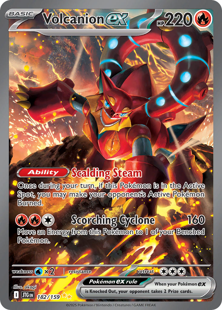 Volcanion ex | Journey Together | Scarlet & Violet | 182/159 | New Mint | Special Illustration Rare
