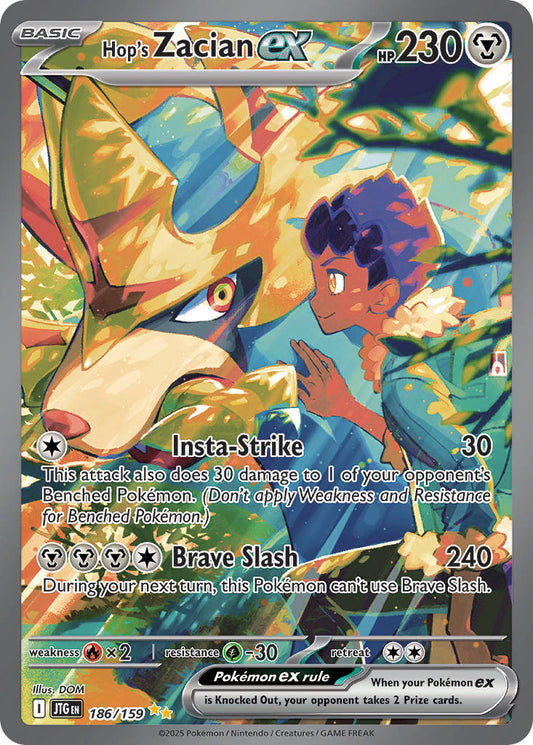 Hop’s Zacian ex | Journey Together | Scarlet & Violet | 186/159 | New Mint | Special Illustration Rare